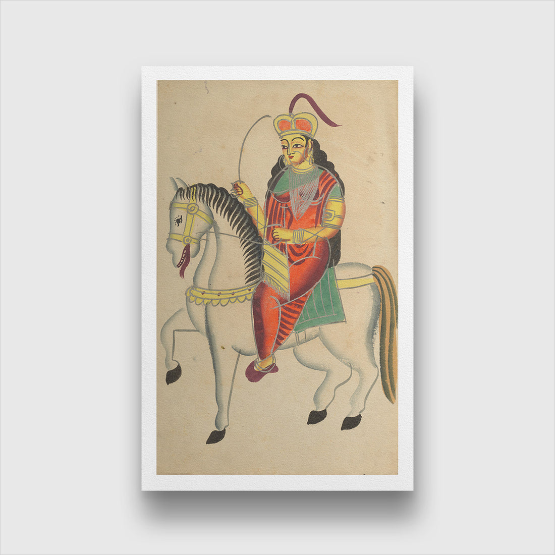 The Mutiny of the Heroine Rani Lakshmi Bai of Jhansi Painting 1 : 2 Vertical Premium Wall Art Canvas by MeriDeewar