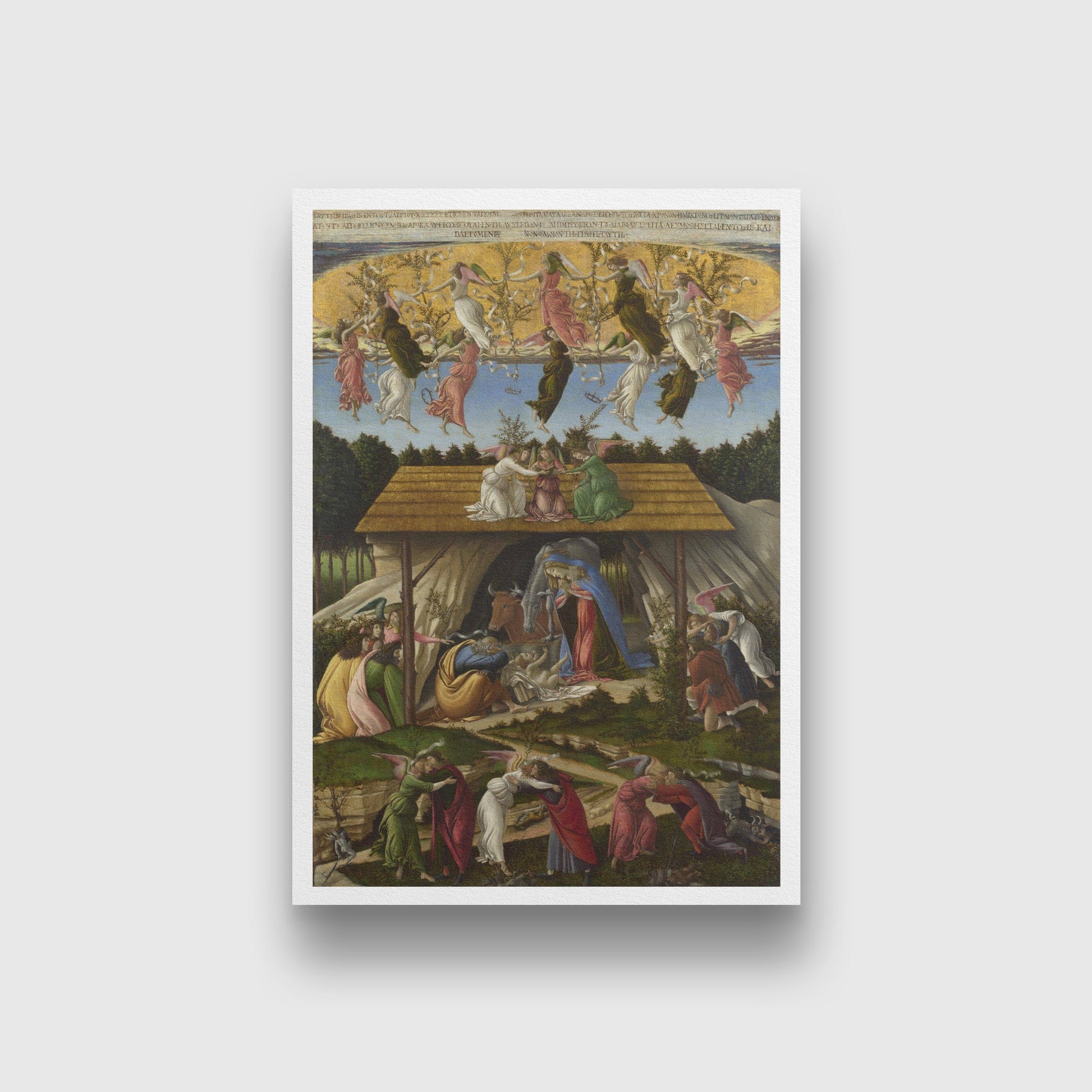 the Mystical Nativity Painting - Meri Deewar 2 : 3 Vertical Premium Wall Art Canvas by MeriDeewar