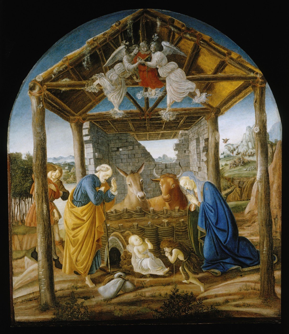 The Nativity Painting - Meri Deewar 1 : 1 Square Premium Wall Art Canvas by MeriDeewar