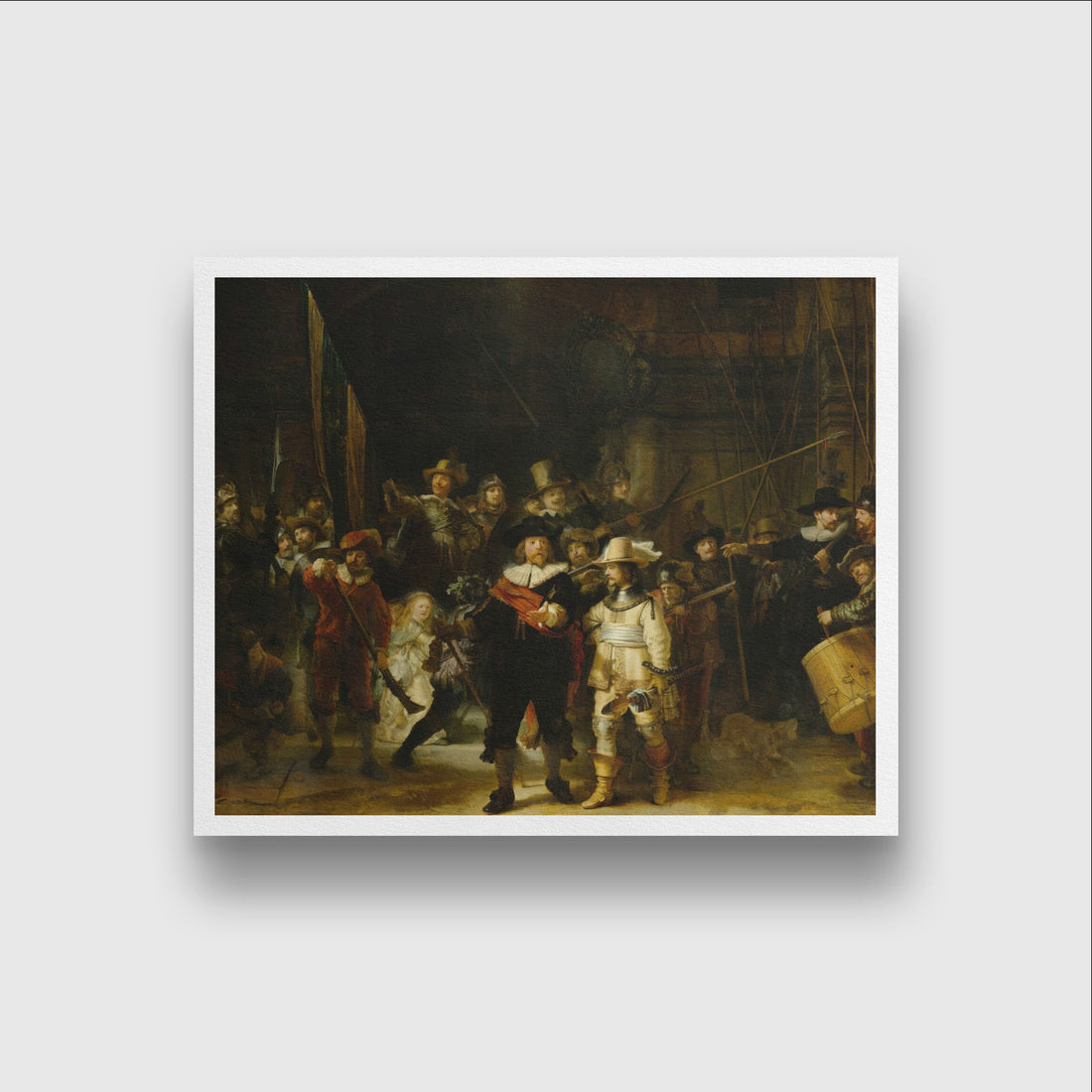 the night watch Painting - Meri Deewar 5 : 4 Horizontal Premium Wall Art Canvas by MeriDeewar