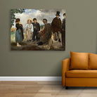 The Old Musician Painting - Meri Deewar 4 : 3 Horizontal Premium Wall Art Canvas by MeriDeewar