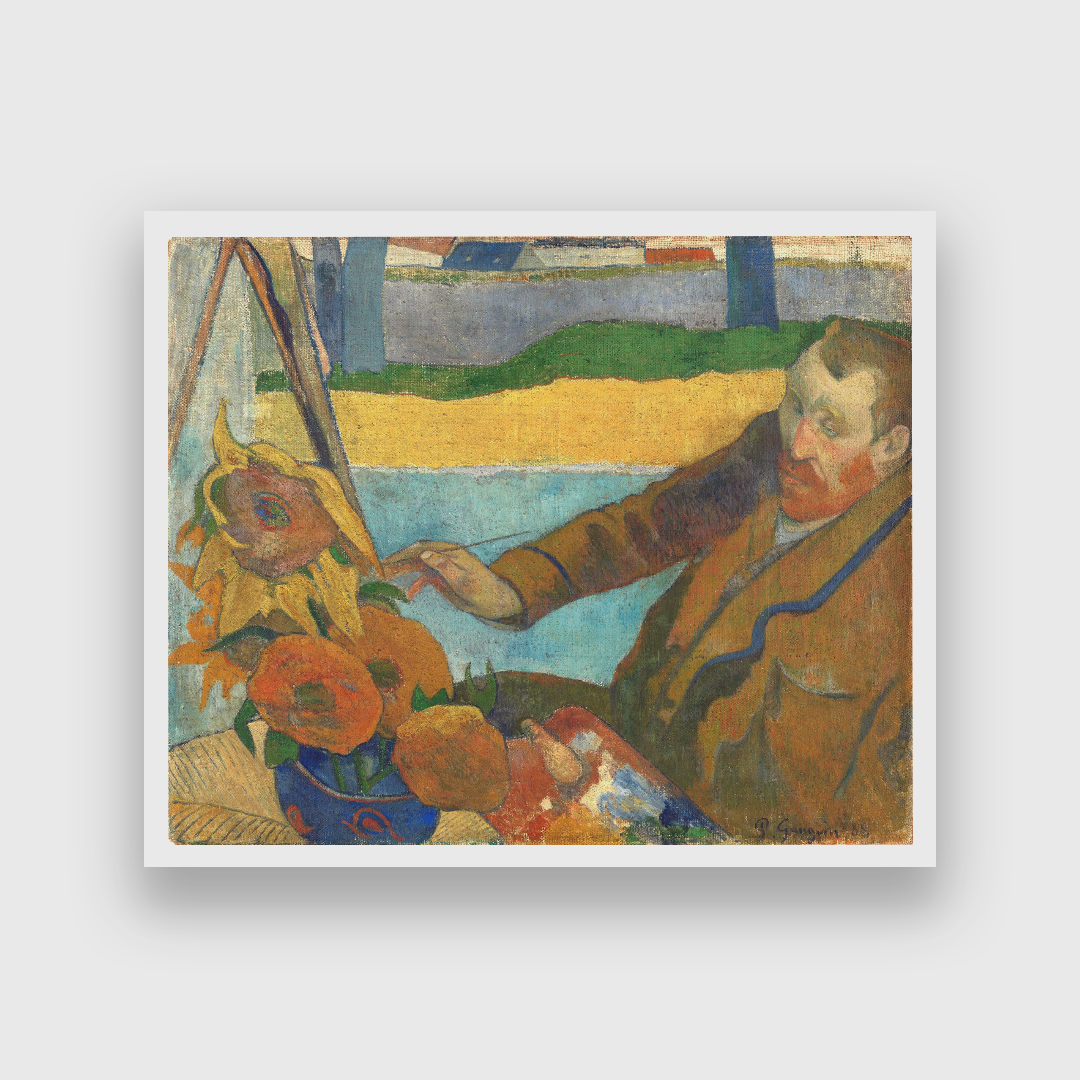 The Painter of Sunflowers Painting 5 : 4 Horizontal Premium Wall Art Canvas by MeriDeewar