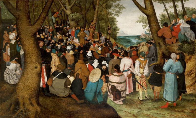 The Preaching Of St John Baptist Painting - Meri Deewar 3 : 2 Horizontal Premium Wall Art Canvas by MeriDeewar