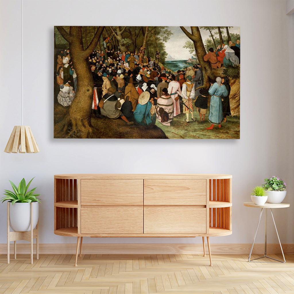 The Preaching Of St John Baptist Painting - Meri Deewar 3 : 2 Horizontal Premium Wall Art Canvas by MeriDeewar