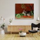 The Rabbit_s Meal painting - Meri Deewar 5 : 4 Horizontal Premium Wall Art Canvas by MeriDeewar