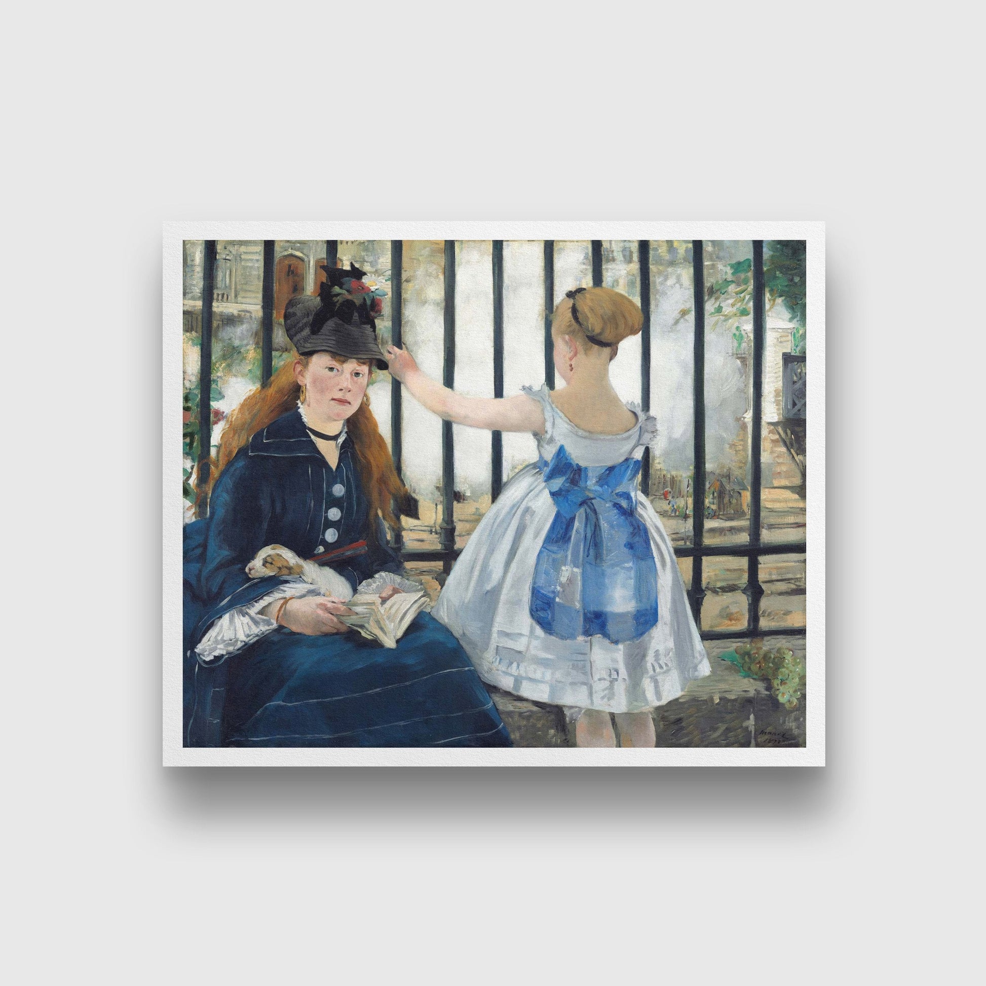 The Railway Painting - Meri Deewar 5 : 4 Horizontal Premium Wall Art Canvas by MeriDeewar