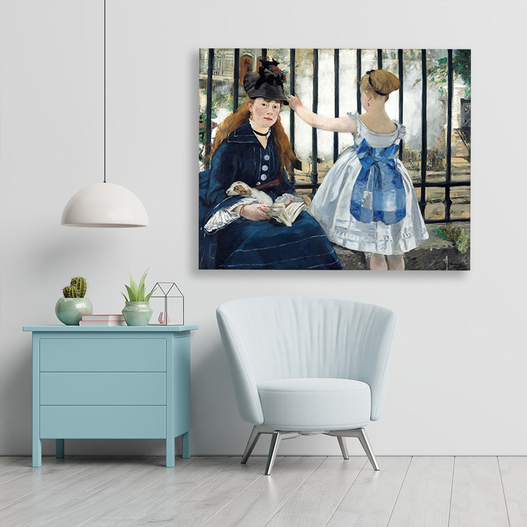 The Railway Painting - Meri Deewar 5 : 4 Horizontal Premium Wall Art Canvas by MeriDeewar