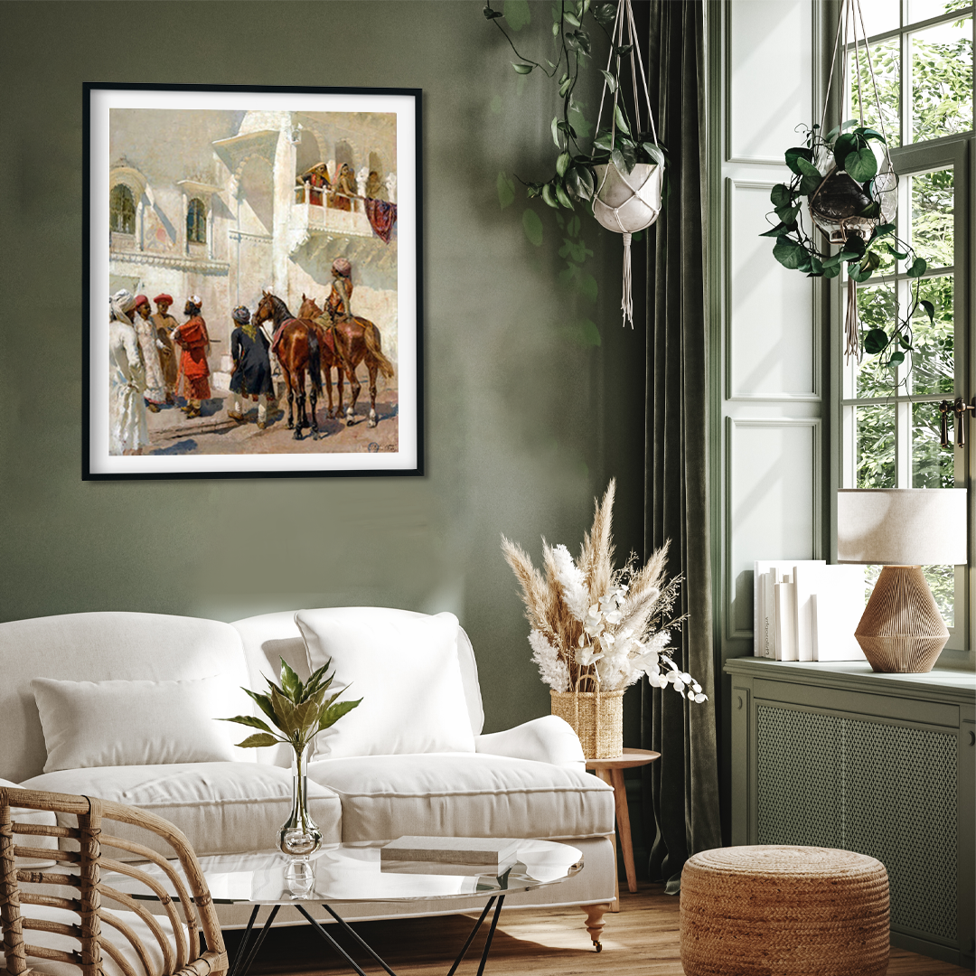 The Rajah Starting on a Hunt Painting 5 : 6 Vertical Premium Wall Art Canvas by MeriDeewar