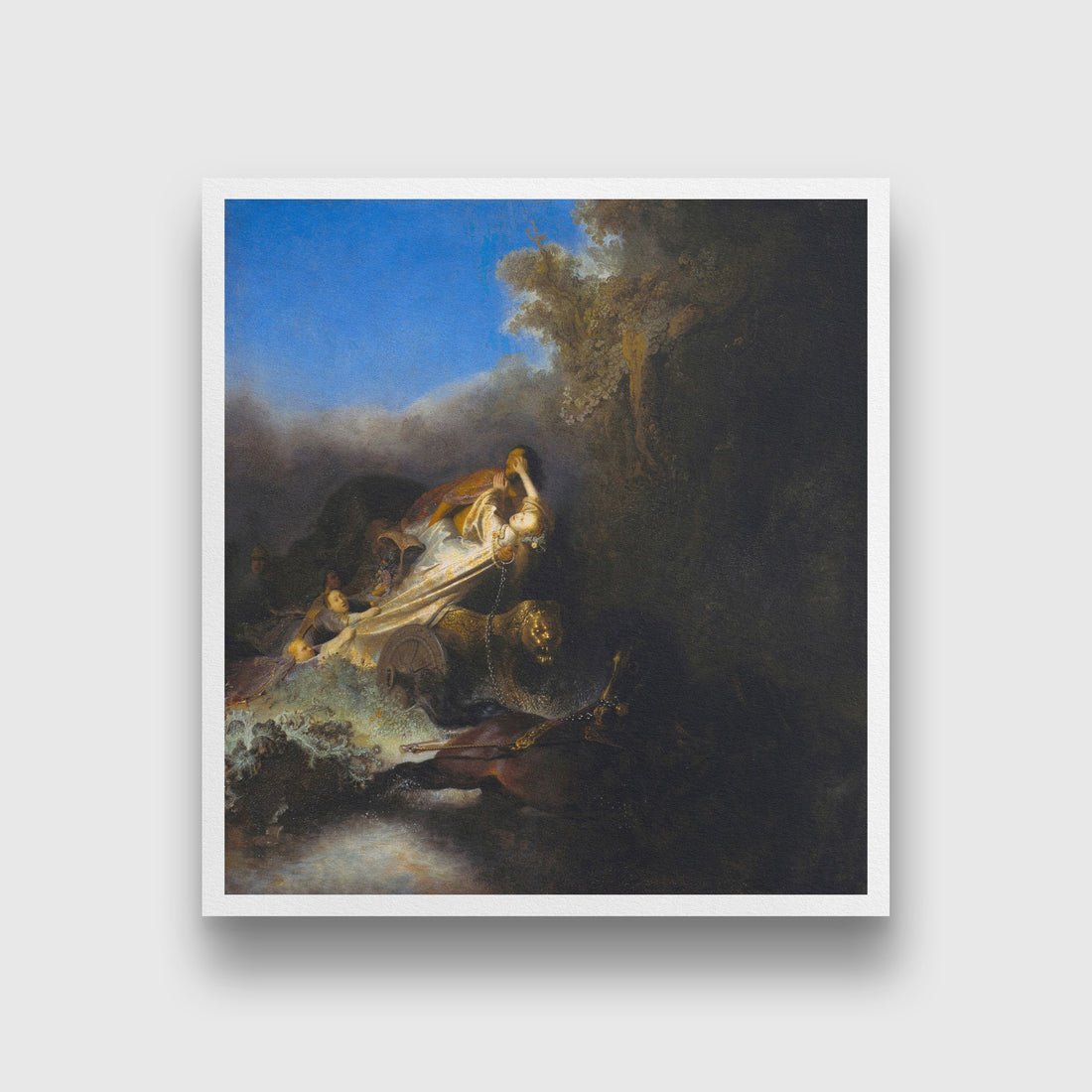 The Rape of Proserpine Painting - Meri Deewar 1 : 1 Square Premium Wall Art Canvas by MeriDeewar
