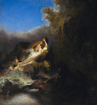 The Rape of Proserpine Painting - Meri Deewar 1 : 1 Square Premium Wall Art Canvas by MeriDeewar