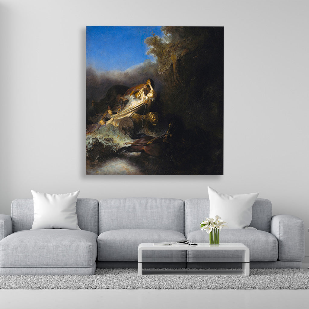 The Rape of Proserpine Painting - Meri Deewar 1 : 1 Square Premium Wall Art Canvas by MeriDeewar