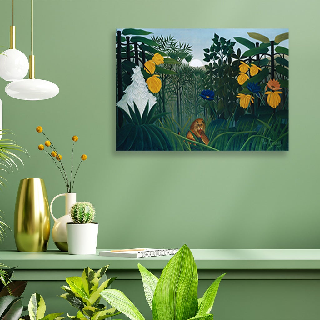 The Repast of the Lion painting - Meri Deewar 3 : 2 Horizontal Premium Wall Art Canvas by MeriDeewar
