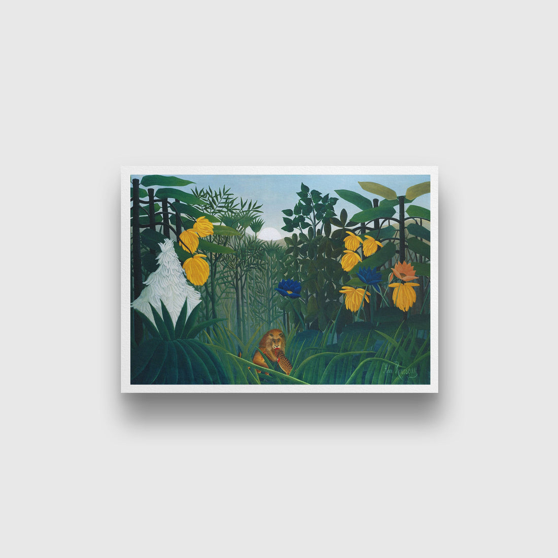 The Repast of the Lion painting - Meri Deewar 3 : 2 Horizontal Premium Wall Art Canvas by MeriDeewar