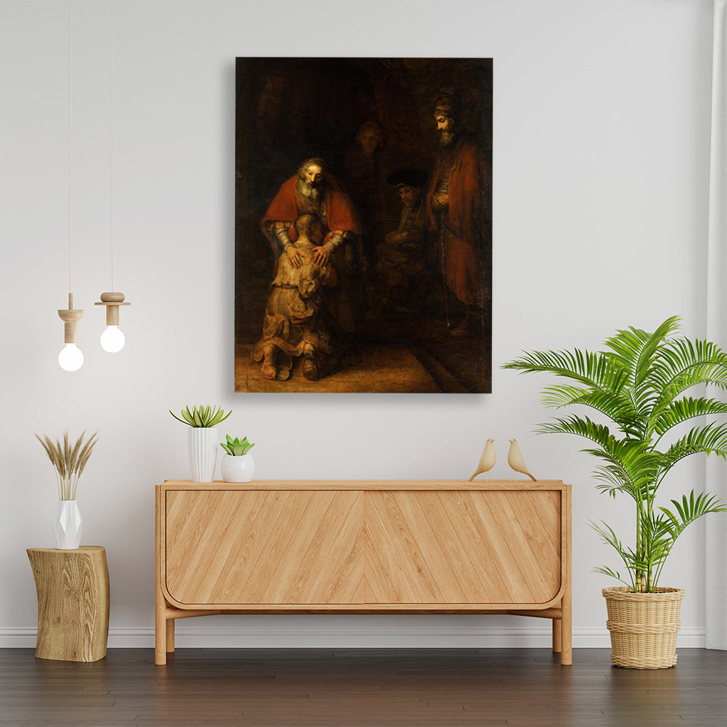 the return of the prodigal son Painting - Meri Deewar 3 : 4 Vertical Premium Wall Art Canvas by MeriDeewar