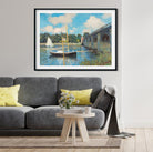 The Road Bridge At Argenteuil By Claude Monet Painting 4 : 3 Horizontal Premium Wall Art Canvas by MeriDeewar