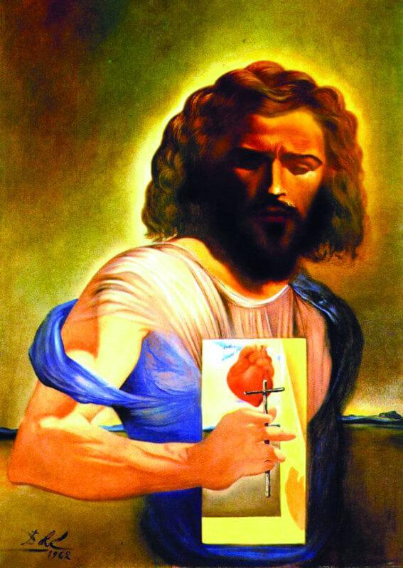 the sacred heart of jesus Painting - Meri Deewar 3 : 4.2 Vertical Premium Wall Art Canvas by MeriDeewar