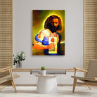 the sacred heart of jesus Painting - Meri Deewar 3 : 4.2 Vertical Premium Wall Art Canvas by MeriDeewar