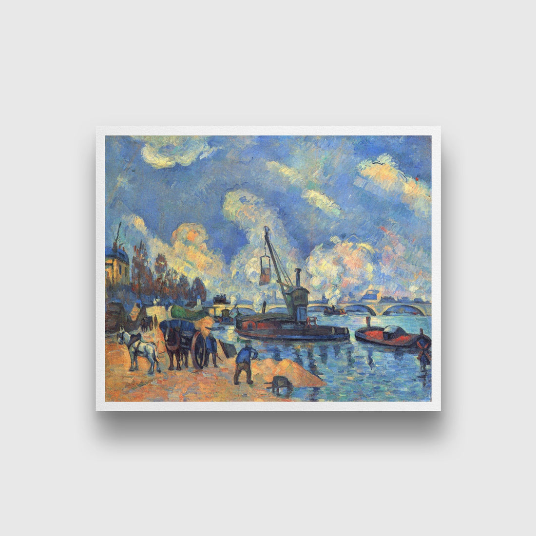 the seine at bercy Painting - Meri Deewar 4 :5 Vertical Premium Wall Art Canvas by MeriDeewar
