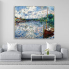 The seine at chatou Painting - Meri Deewar 5 : 4 Horizontal Premium Wall Art Canvas by MeriDeewar