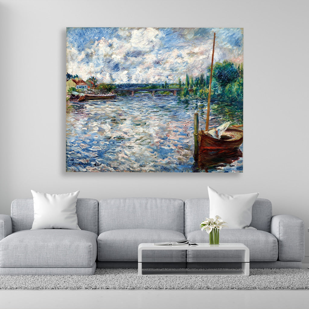 The seine at chatou Painting - Meri Deewar 5 : 4 Horizontal Premium Wall Art Canvas by MeriDeewar