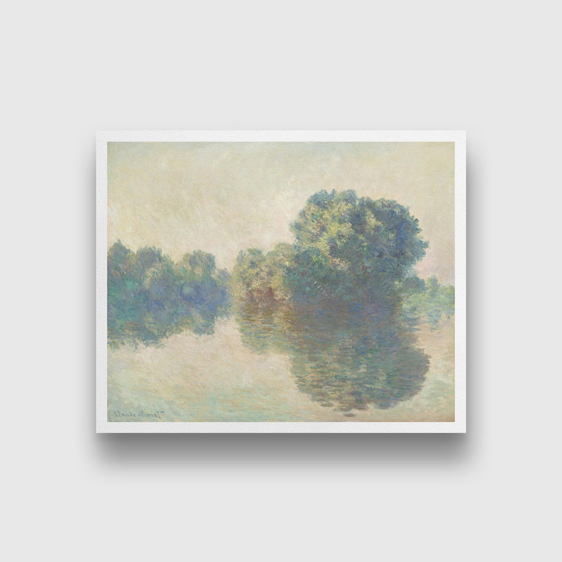 The Seine at Giverny Painting by Claude Monet - Meri Deewar 5 : 4 Horizontal Premium Wall Art Canvas by MeriDeewar