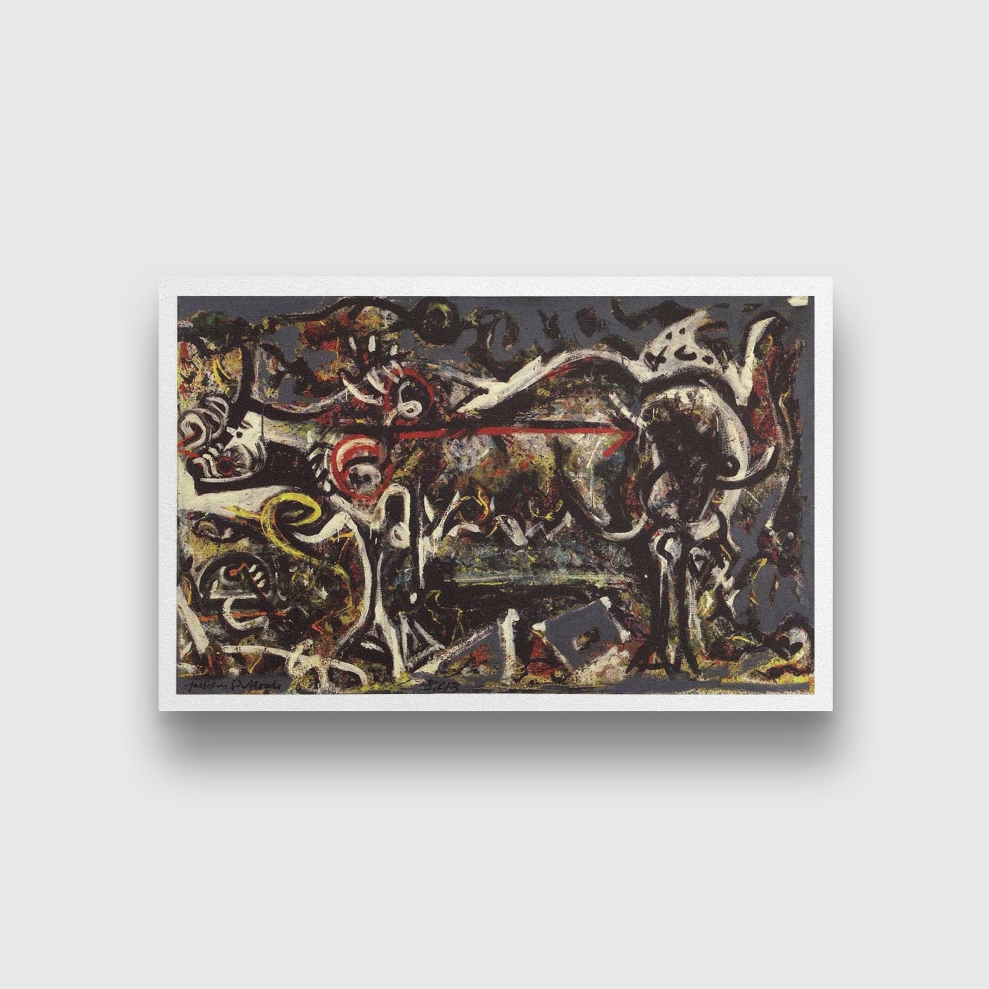 the she wolf Painting - Meri Deewar 4 : 3 Horizontal Premium Wall Art Canvas by MeriDeewar