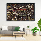 the she wolf Painting - Meri Deewar 4 : 3 Horizontal Premium Wall Art Canvas by MeriDeewar