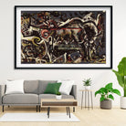 the she wolf Painting - Meri Deewar 4 : 3 Horizontal Premium Wall Art Canvas by MeriDeewar