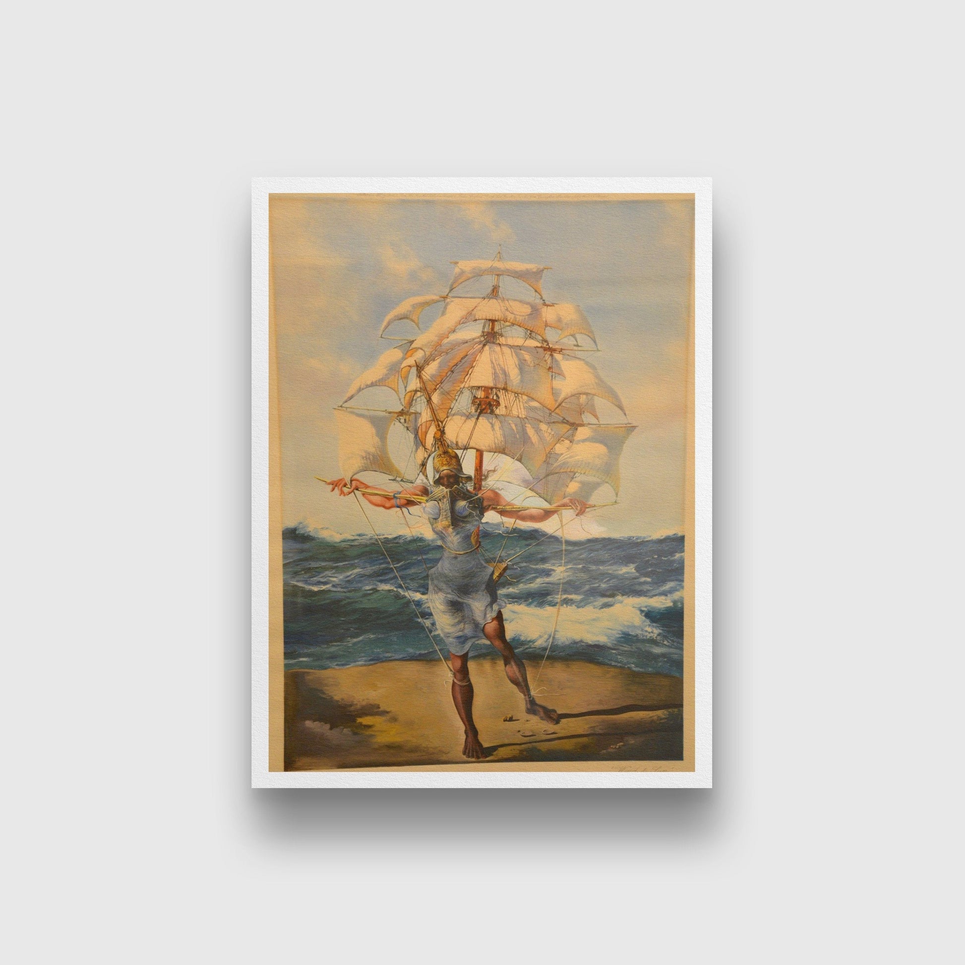 The Ship Painting - Meri Deewar 3 : 4 Vertical Premium Wall Art Canvas by MeriDeewar