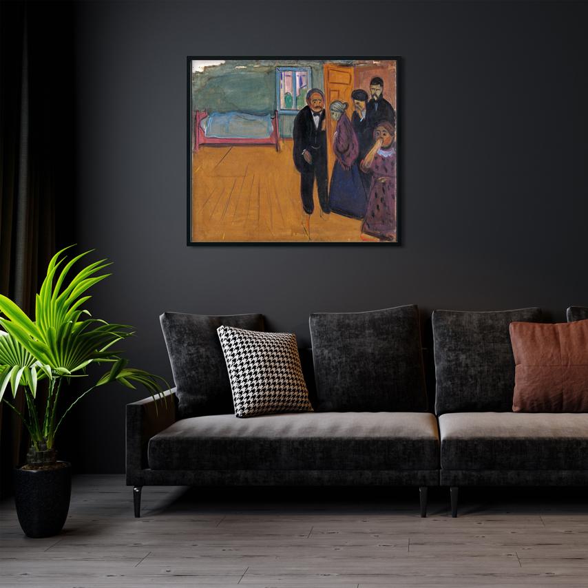 The Smell of Death Painting - Meri Deewar 1 : 1 Square Premium Wall Art Canvas by MeriDeewar