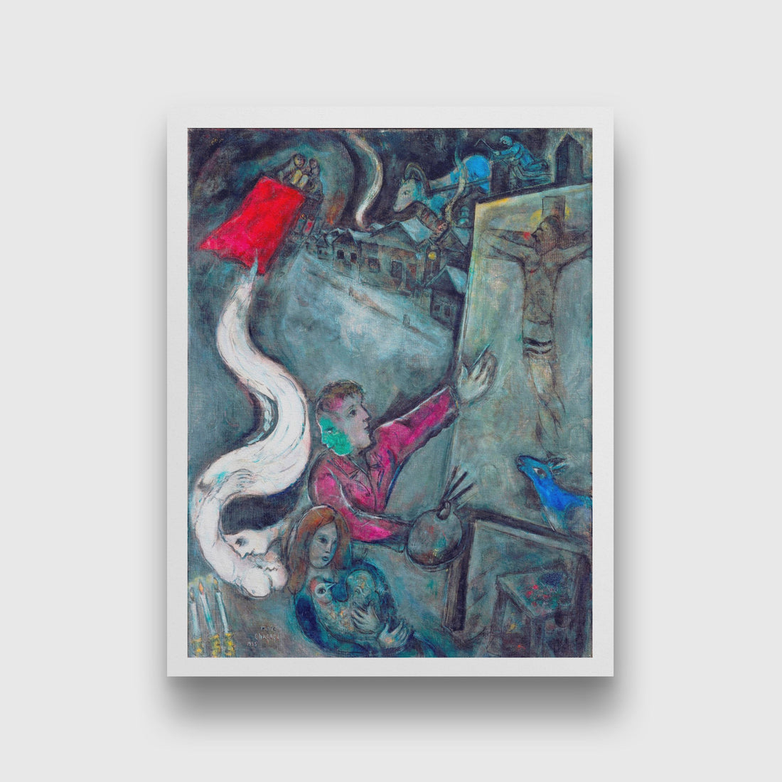 The Soul of the City Painting - Meri Deewar 2 : 3 Vertical Premium Wall Art Canvas by MeriDeewar
