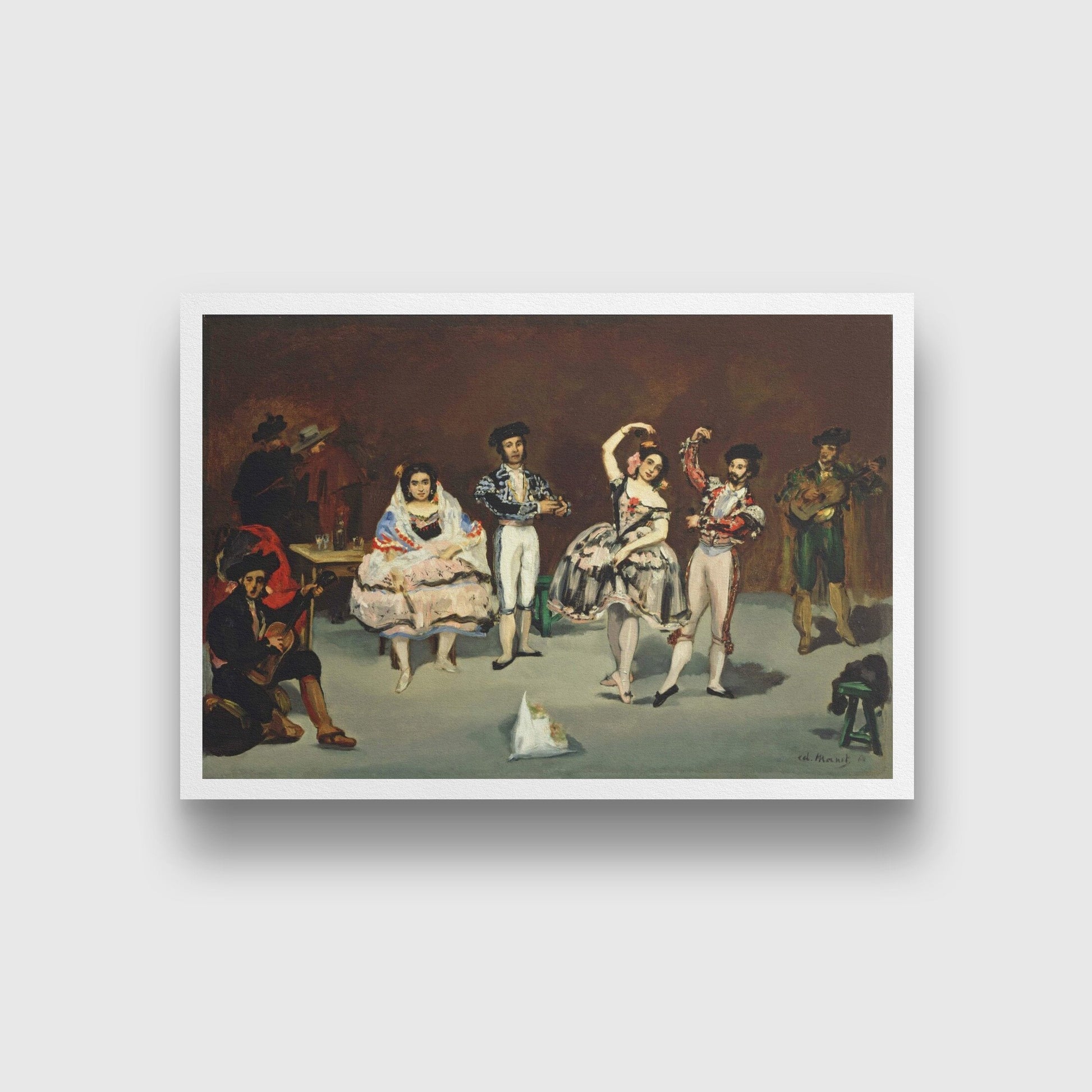 The Spanish Ballet Painting - Meri Deewar 3 : 2 Horizontal Premium Wall Art Canvas by MeriDeewar