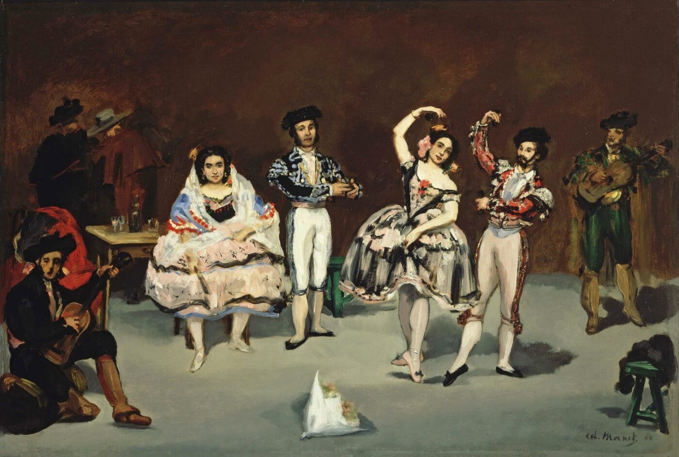 The Spanish Ballet Painting - Meri Deewar 3 : 2 Horizontal Premium Wall Art Canvas by MeriDeewar