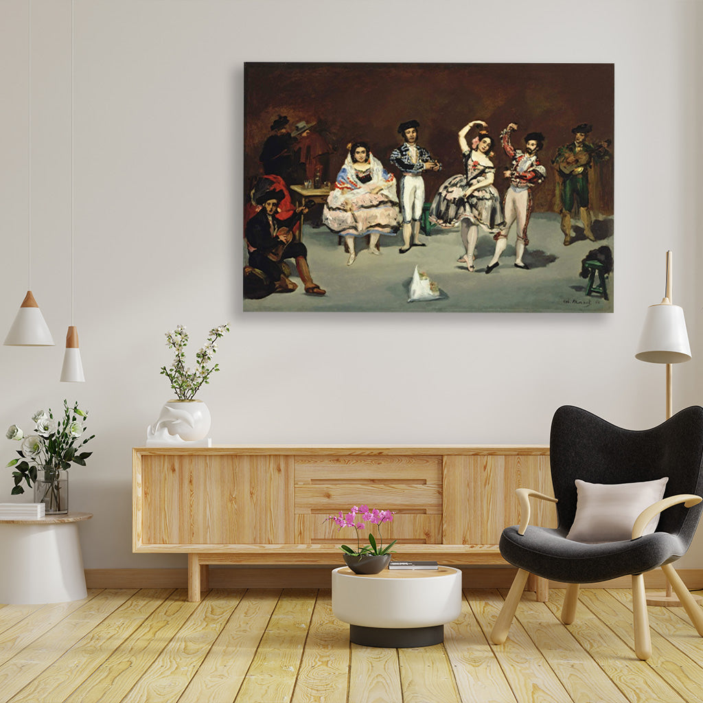 The Spanish Ballet Painting - Meri Deewar 3 : 2 Horizontal Premium Wall Art Canvas by MeriDeewar
