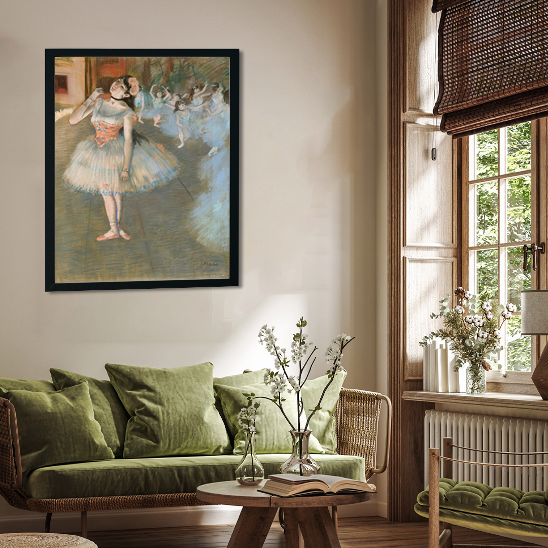 The Star Dancer on Stage Painting 3 : 4 Vertical Premium Wall Art Canvas by MeriDeewar