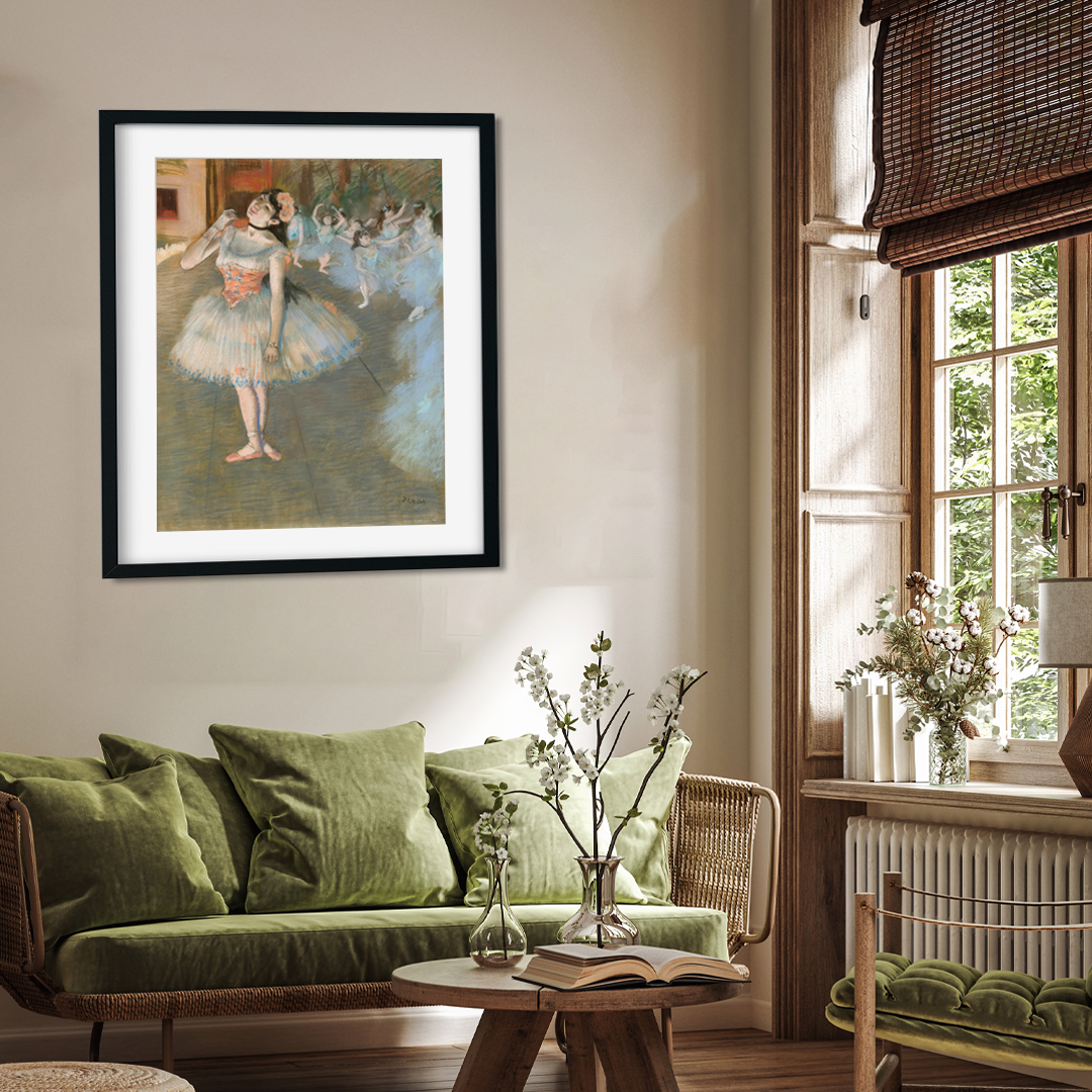 The Star Dancer on Stage Painting 3 : 4 Vertical Premium Wall Art Canvas by MeriDeewar