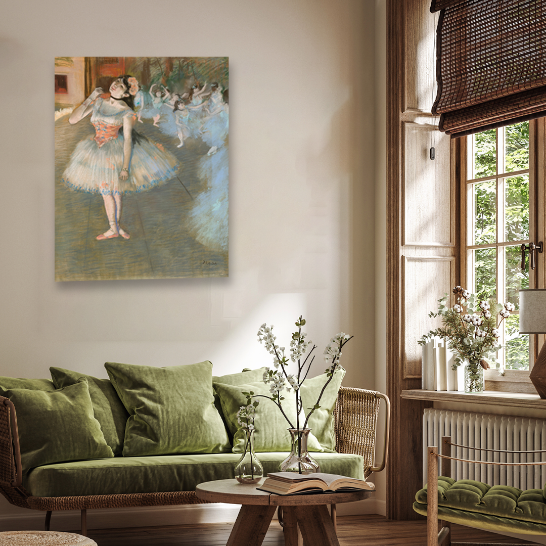 The Star Dancer on Stage Painting 3 : 4 Vertical Premium Wall Art Canvas by MeriDeewar