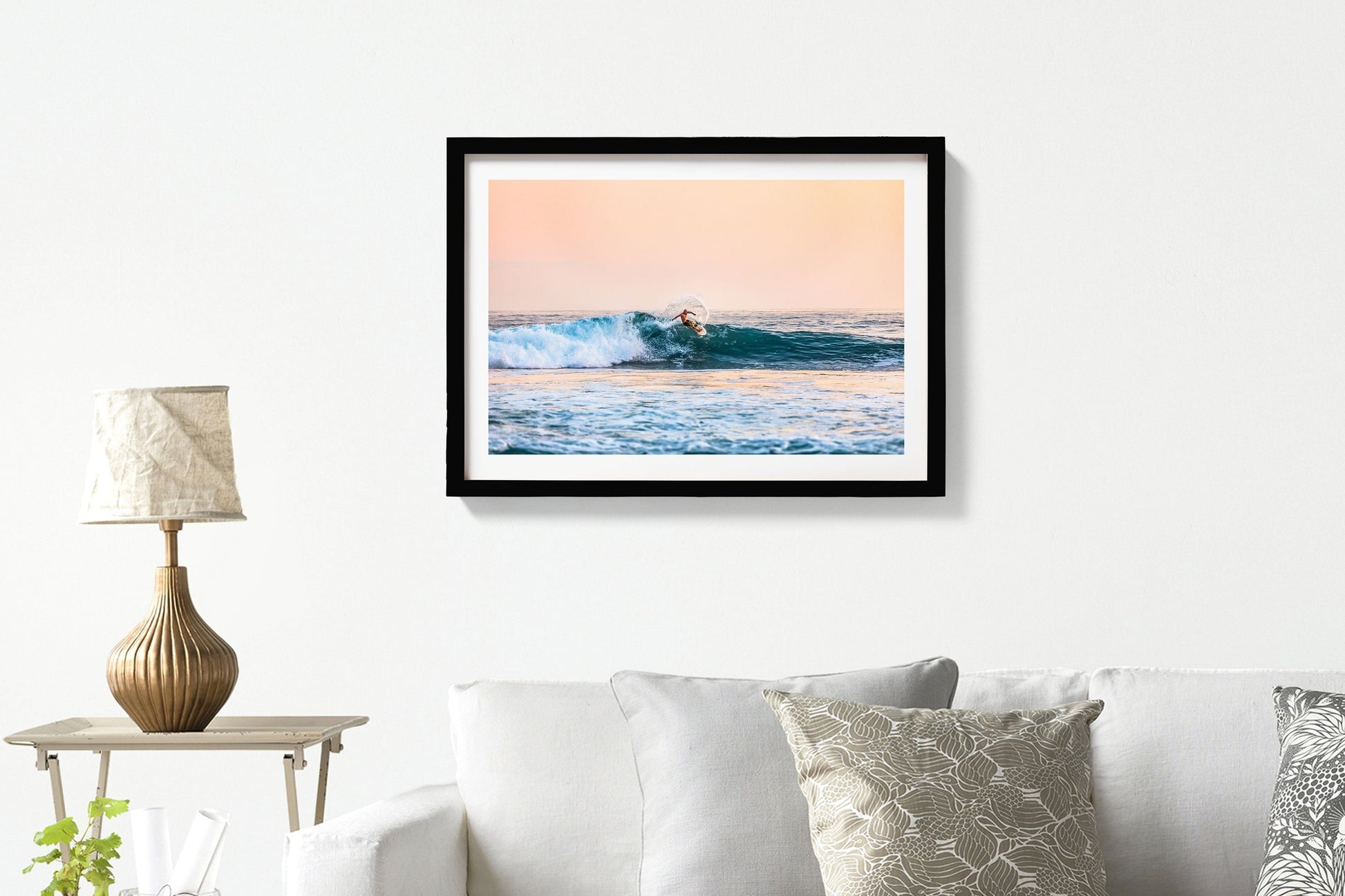 The Surfer Painting - Meri Deewar 3 : 2 Horizontal Premium Wall Art Canvas by MeriDeewar