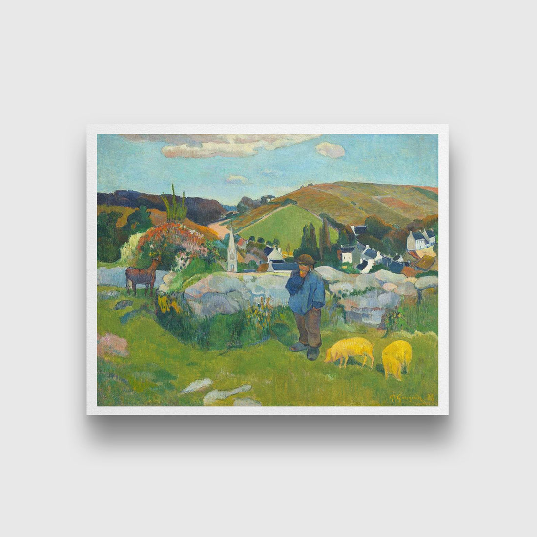 The Swineherd Painting - Meri Deewar 4 :5 Vertical Premium Wall Art Canvas by MeriDeewar