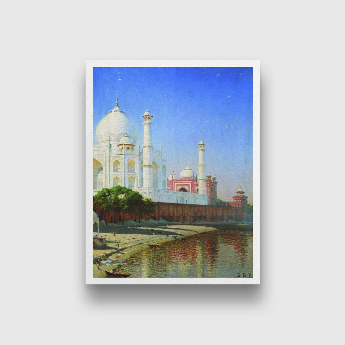 The taj mahal mausoleum Painting - Meri Deewar 3 : 4 Vertical Premium Wall Art Canvas by MeriDeewar