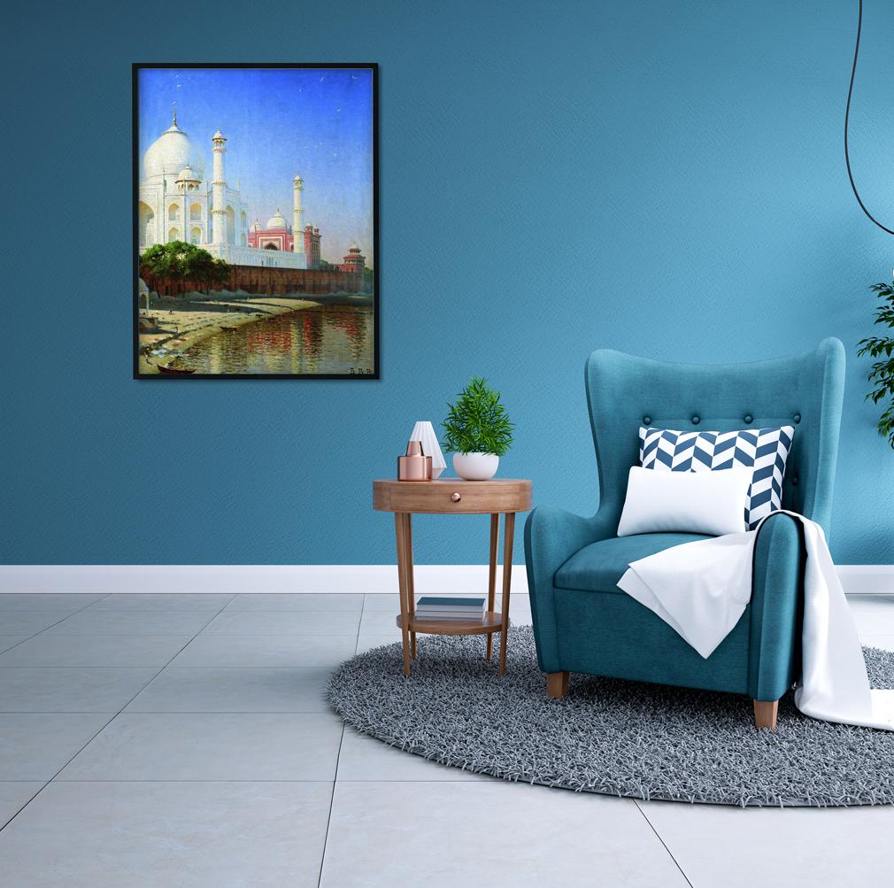 The taj mahal mausoleum Painting - Meri Deewar 3 : 4 Vertical Premium Wall Art Canvas by MeriDeewar