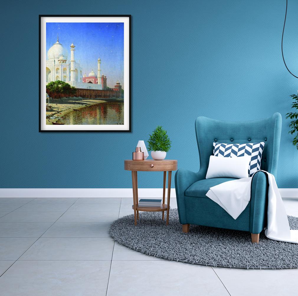 The taj mahal mausoleum Painting - Meri Deewar 3 : 4 Vertical Premium Wall Art Canvas by MeriDeewar