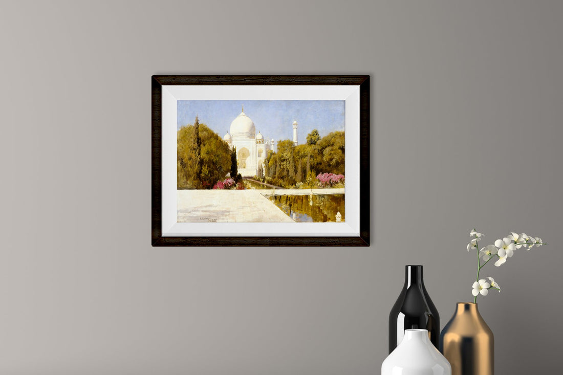 The Taj Mahal Painting - Meri Deewar 3 : 2 Horizontal Premium Wall Art Canvas by MeriDeewar