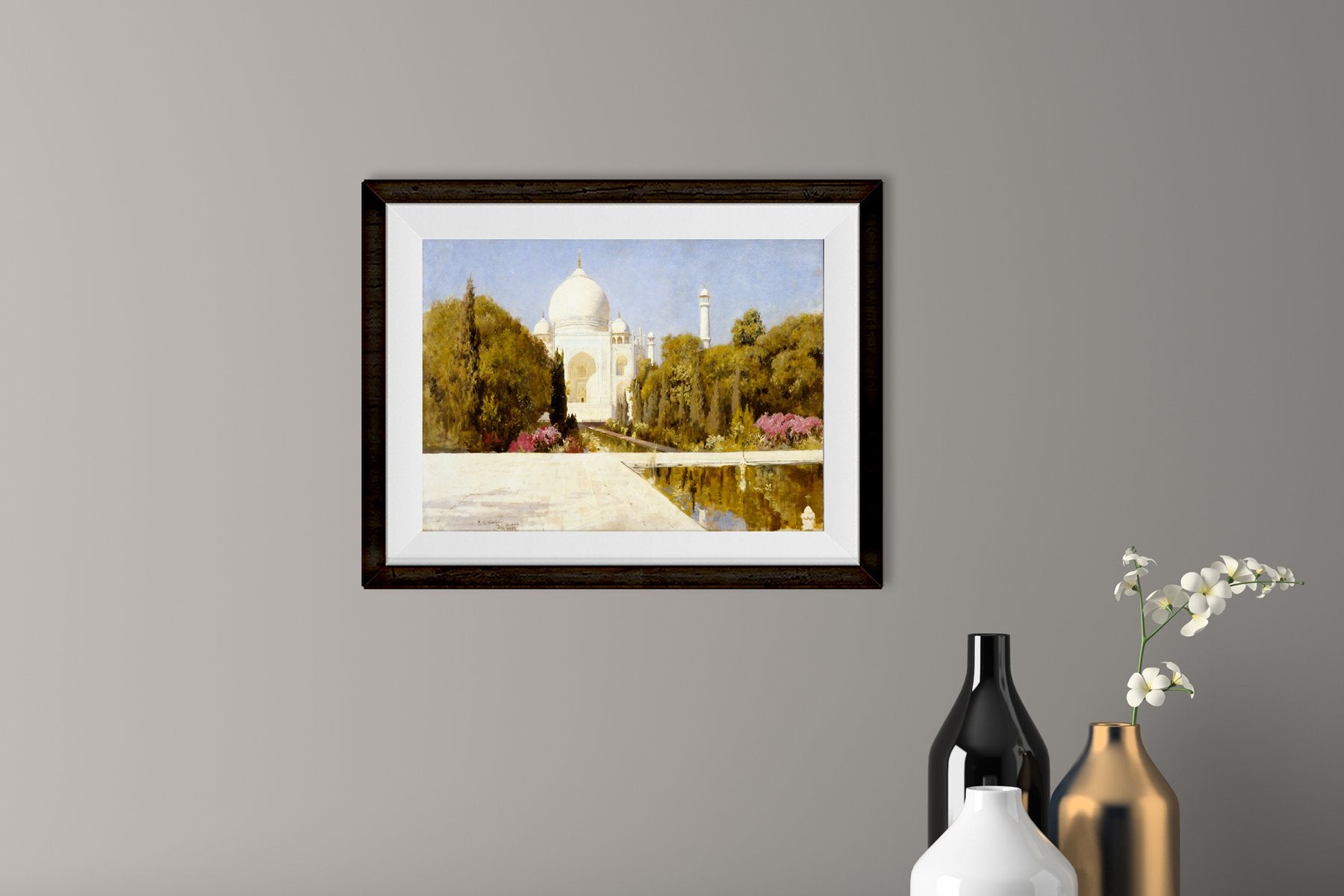 The Taj Mahal Painting - Meri Deewar 3 : 2 Horizontal Premium Wall Art Canvas by MeriDeewar