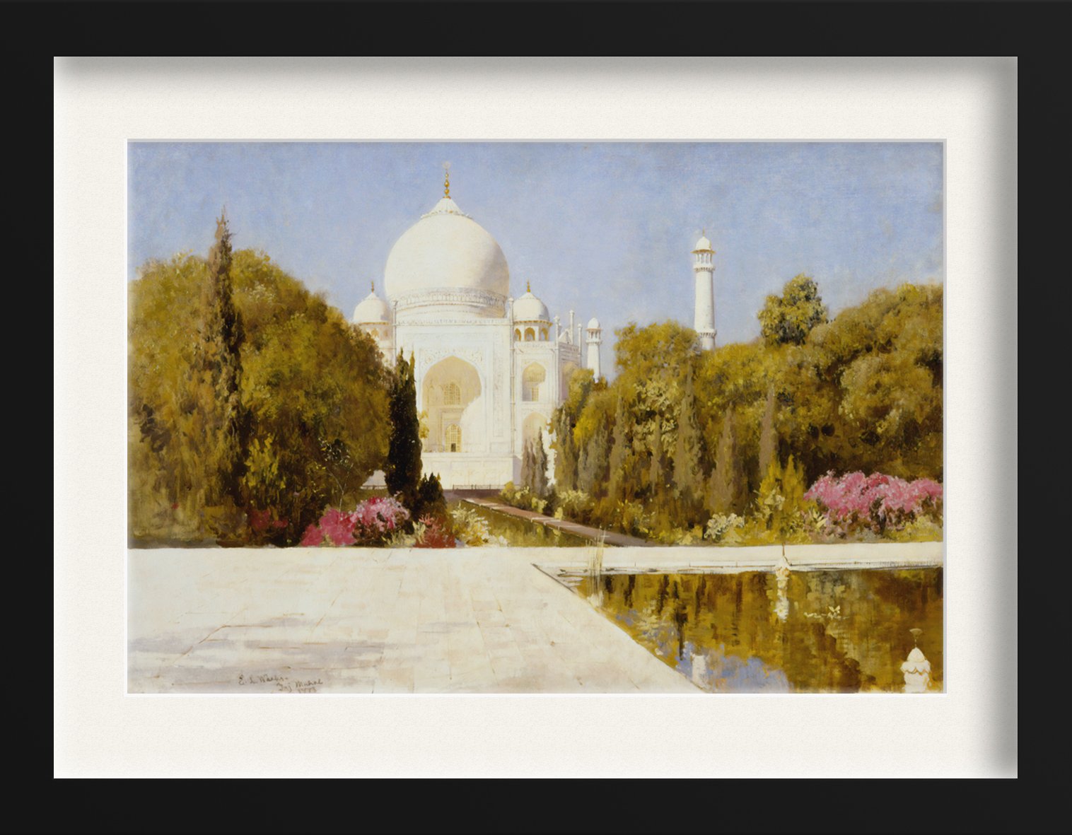 The Taj Mahal Painting - Meri Deewar 3 : 2 Horizontal Premium Wall Art Canvas by MeriDeewar