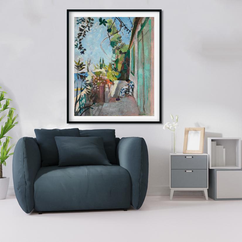 The Terrace St Tropez Painting - Meri Deewar 4 :5 Vertical Premium Wall Art Canvas by MeriDeewar