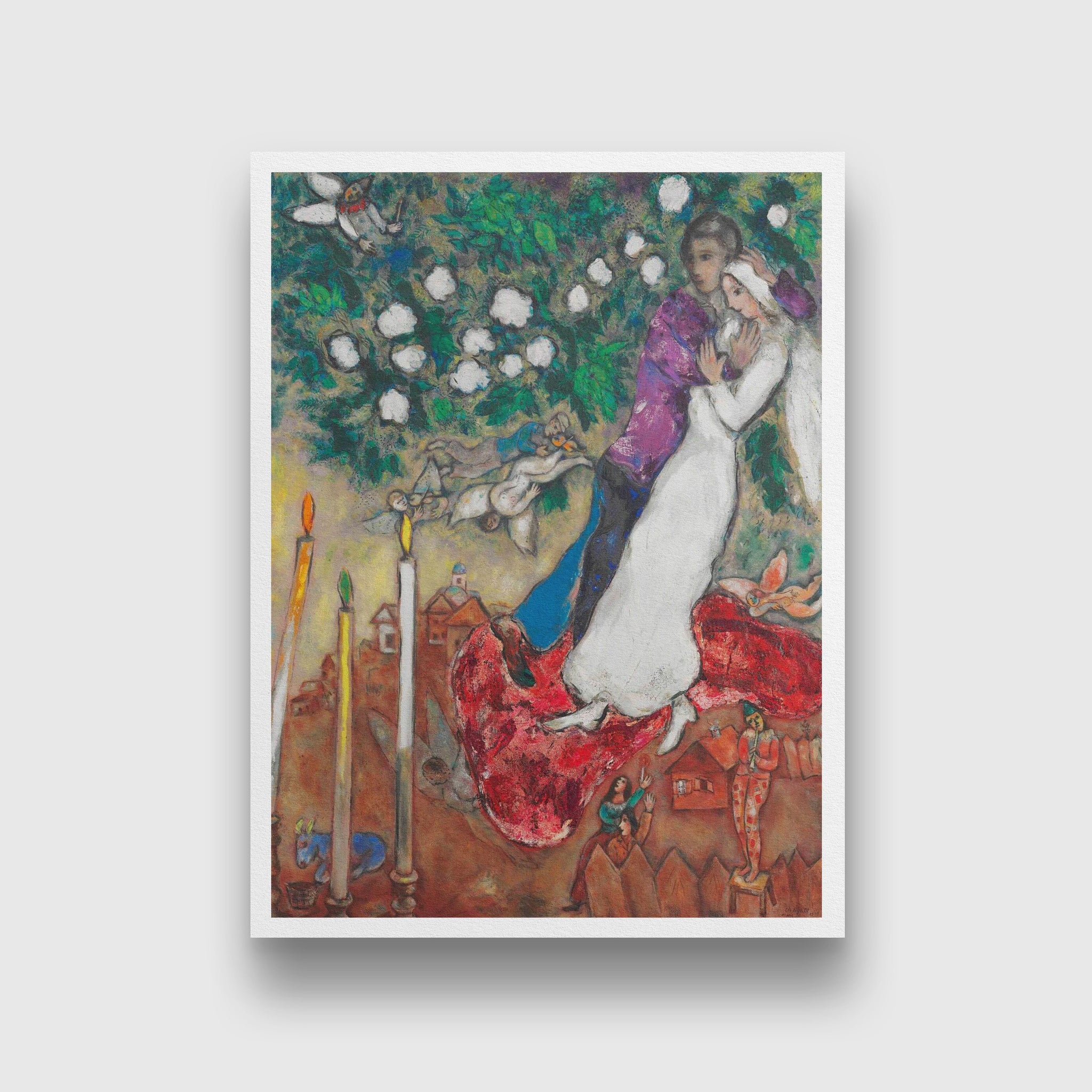 The three candles Painting - Meri Deewar 3 : 4 Vertical Premium Wall Art Canvas by MeriDeewar