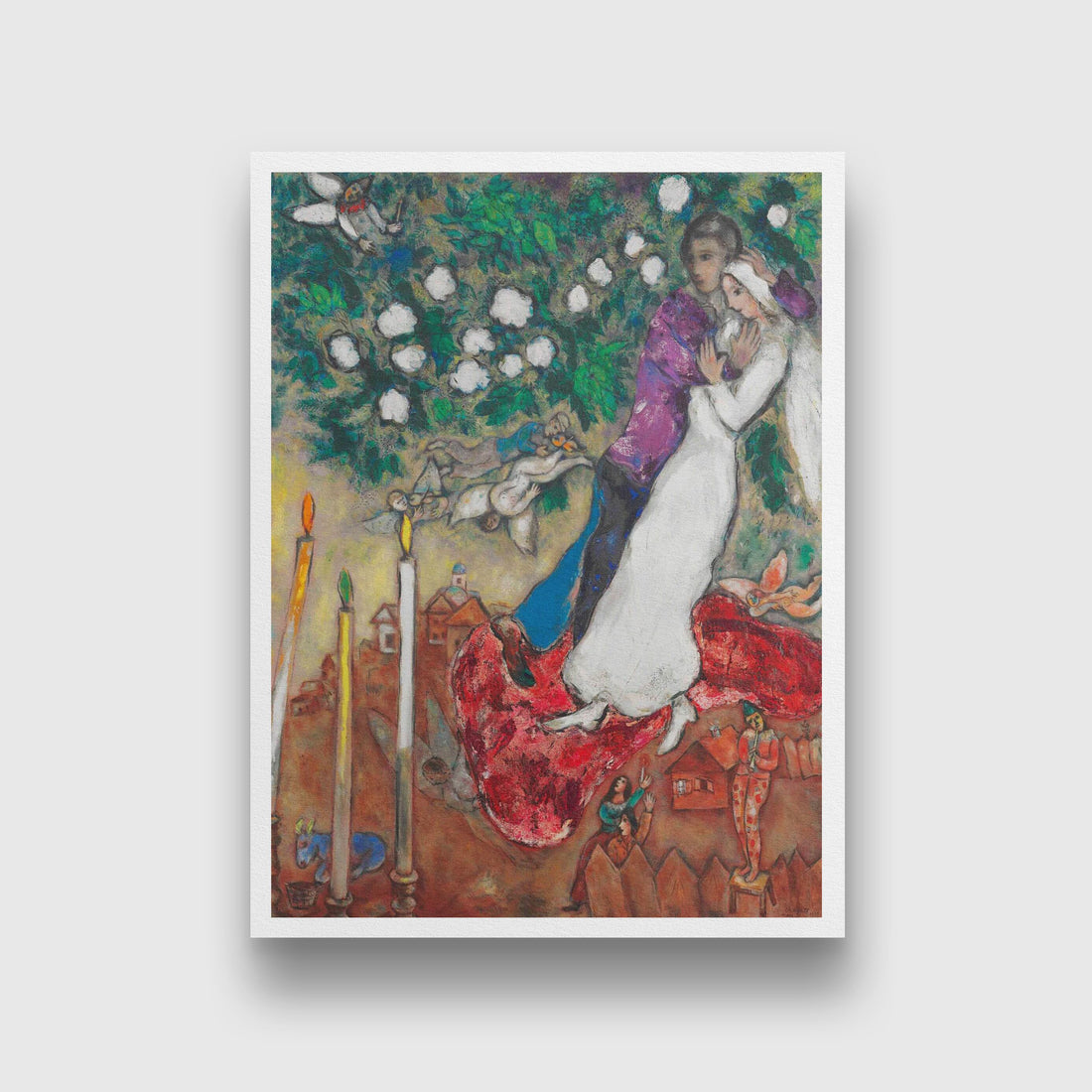 The three candles Painting - Meri Deewar 3 : 4 Vertical Premium Wall Art Canvas by MeriDeewar