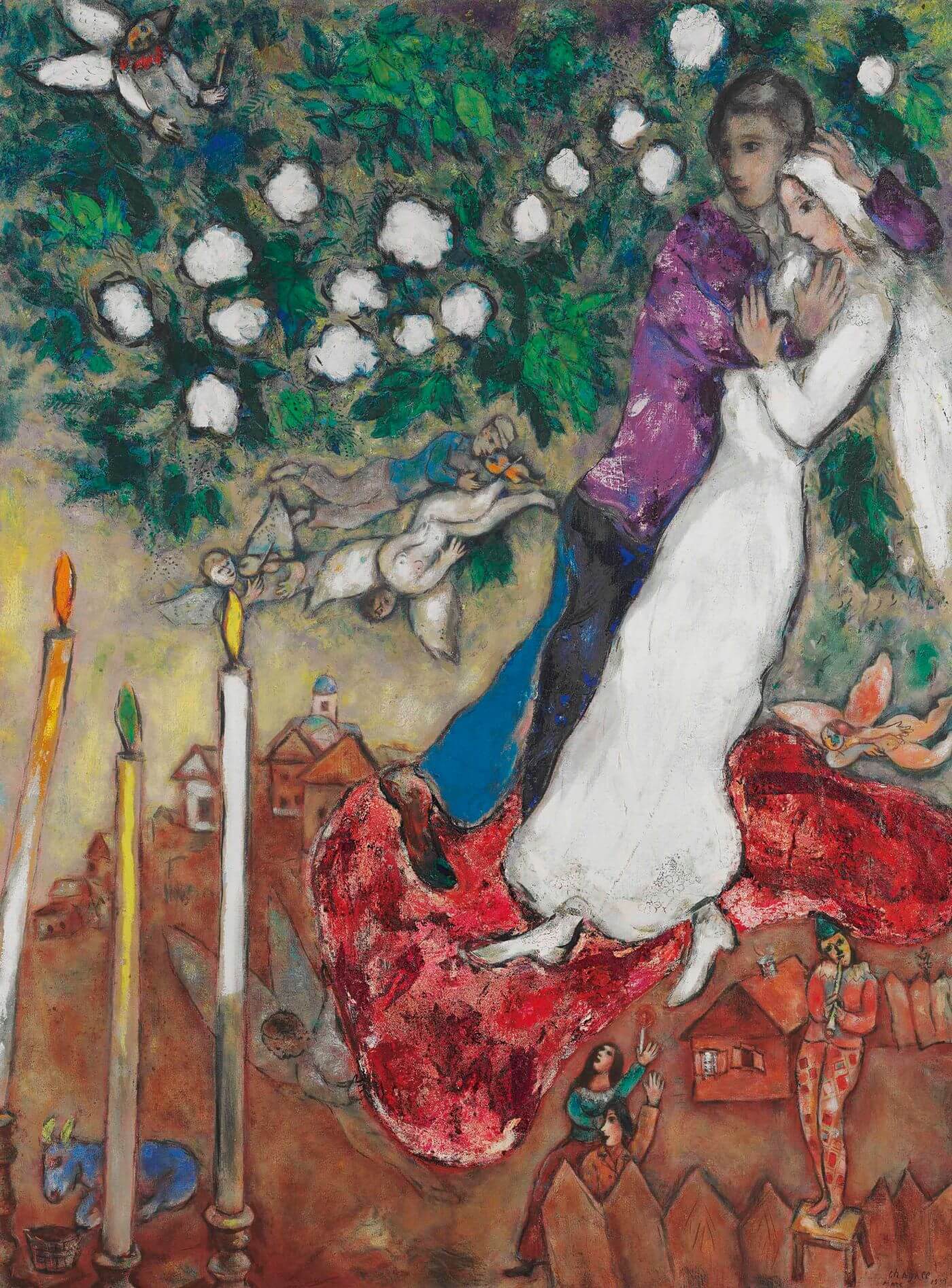 The three candles Painting - Meri Deewar 3 : 4 Vertical Premium Wall Art Canvas by MeriDeewar