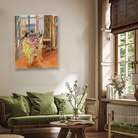 The Three O'Clock Sitting Painting 5 : 6 Vertical Premium Wall Art Canvas by MeriDeewar